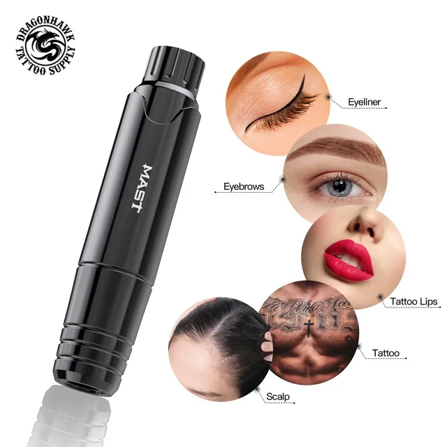 Mast P10 Top Permanent MakeUp Machine Rotary Tattoo Gun Pen Eyebrow Lips Tattoo Machine Pen Device Set Accessories for Tattoo 1