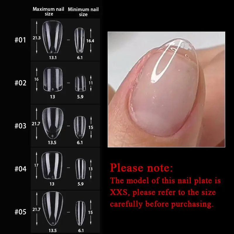 Nail tips 120pcs XXS Short Almond Full Cover Soft Gel Press on Nail Extension System Artificial Supplies