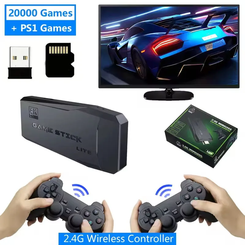 Consola de Juegos Portátil M8 4K, Control Inalámbrico, Gamepad Retro, Conexión Directa a TV, Reproductor de Juegos Portátil