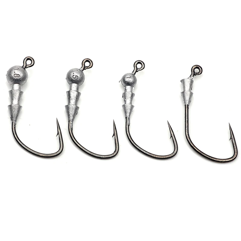 10pcs/bag Small Fishing Weighted Worm Hooks Insert Sinker Nail Weight Senko  Wacky Rig Soft Lure Jig Head Hook Swimbait Bass