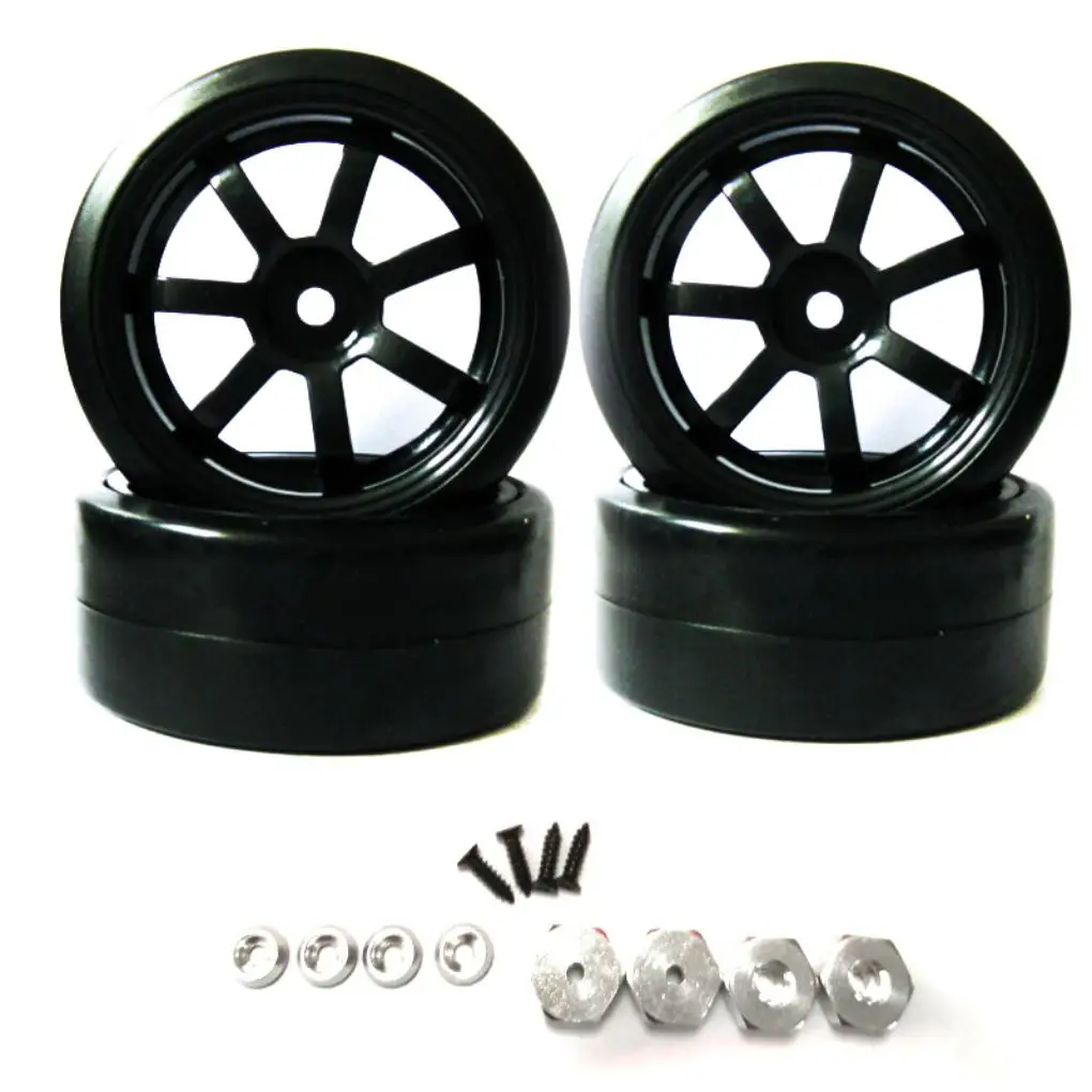 

RCGOFOLLOW 4pieces Plastic Durable Wheel Rims Tyre For 1 10 Rc Wheel Rims Tyre WPL D12 RC Car Part RC Car Accessories