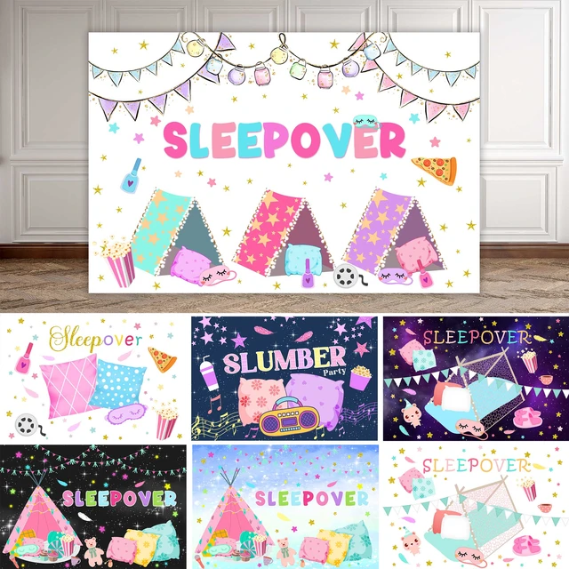 Sleepover Party Backdrop for Girls, Party Decor, Pajama Slumber Party  Pillow, Fight Teens, Birthday Party Supplies - AliExpress