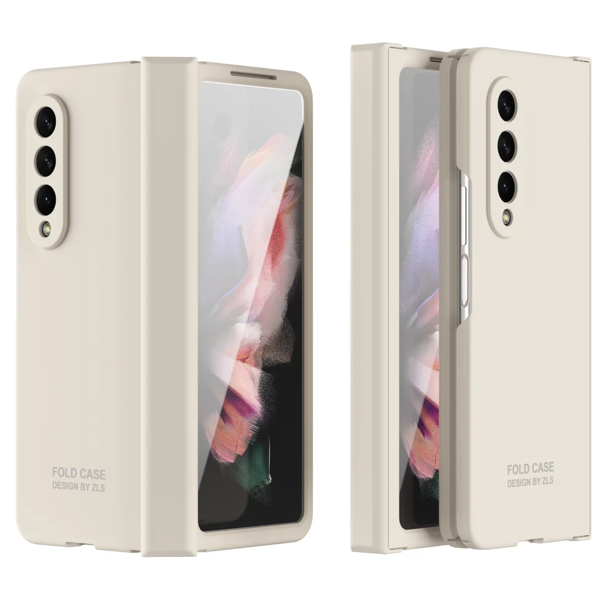 

Матовый Жесткий чехол для Samsung Galaxy Z Fold 4 5, складной защитный экран из закаленного стекла