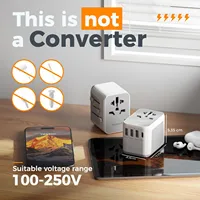 TESSAN Universal Travel Adapter with USB Port and Type C, Worldwide Power Adapter EU/UK/USA/AUS Plug for International Travel - Image 5