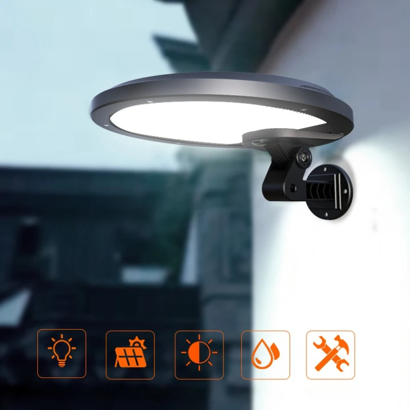 

LED Outdoor Solar Light Human Body Sensing Rotatable Waterproof Wall Lamp Garden Enclosure Courtyard Warehouse Entrance Lighting