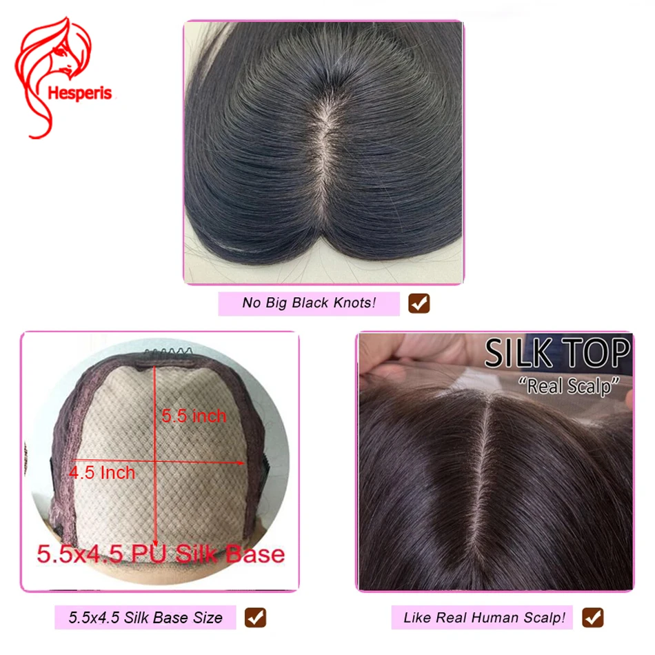 Hesperis Top 5.5x4.5 Scalp Cap HD Lace Front Wig Straight Silk Base Lace Front Human Hair Wigs Pre Plucked Brazilian Remy Hair human hair wig lace front wig human hair wigs front lace wig