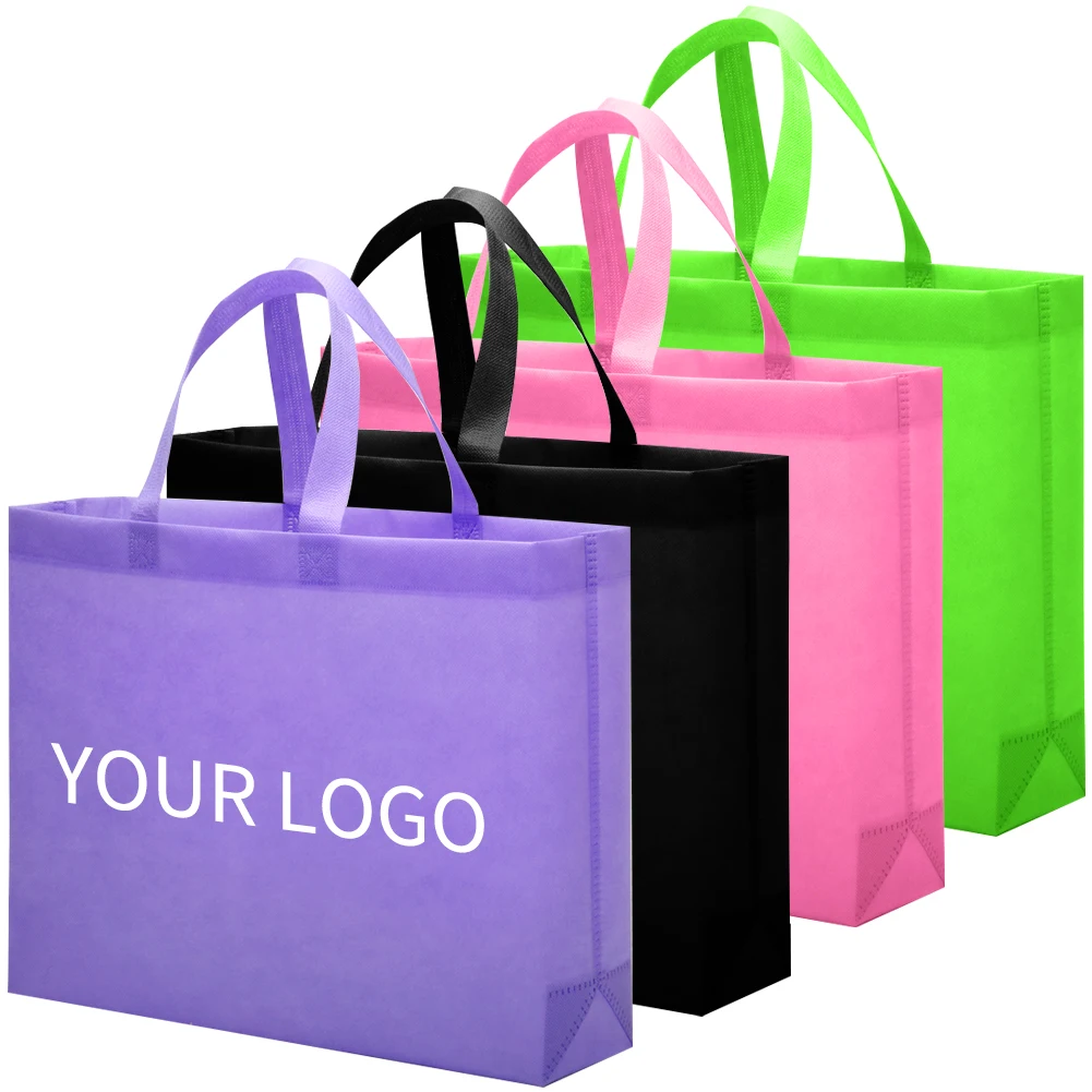 Non-woven Tote Bag Shopping For Promotion And Advertisement 10/20 Pcs Wholesale 100pcs Custom Logo/Printing fee not included |