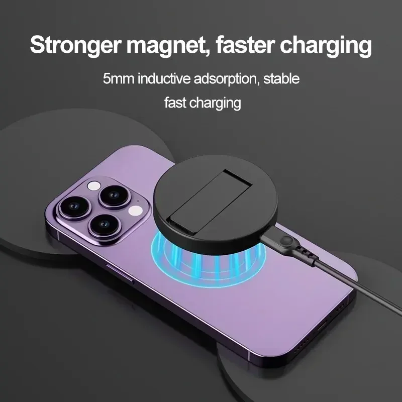 2 in 1 Desktop 30W Magnetic Wireless Charger Phone Holder Magsafe iPhone 16 15 14 13 12 Pro Max X AirPods Fast Charging Dock magnetic wireless charger