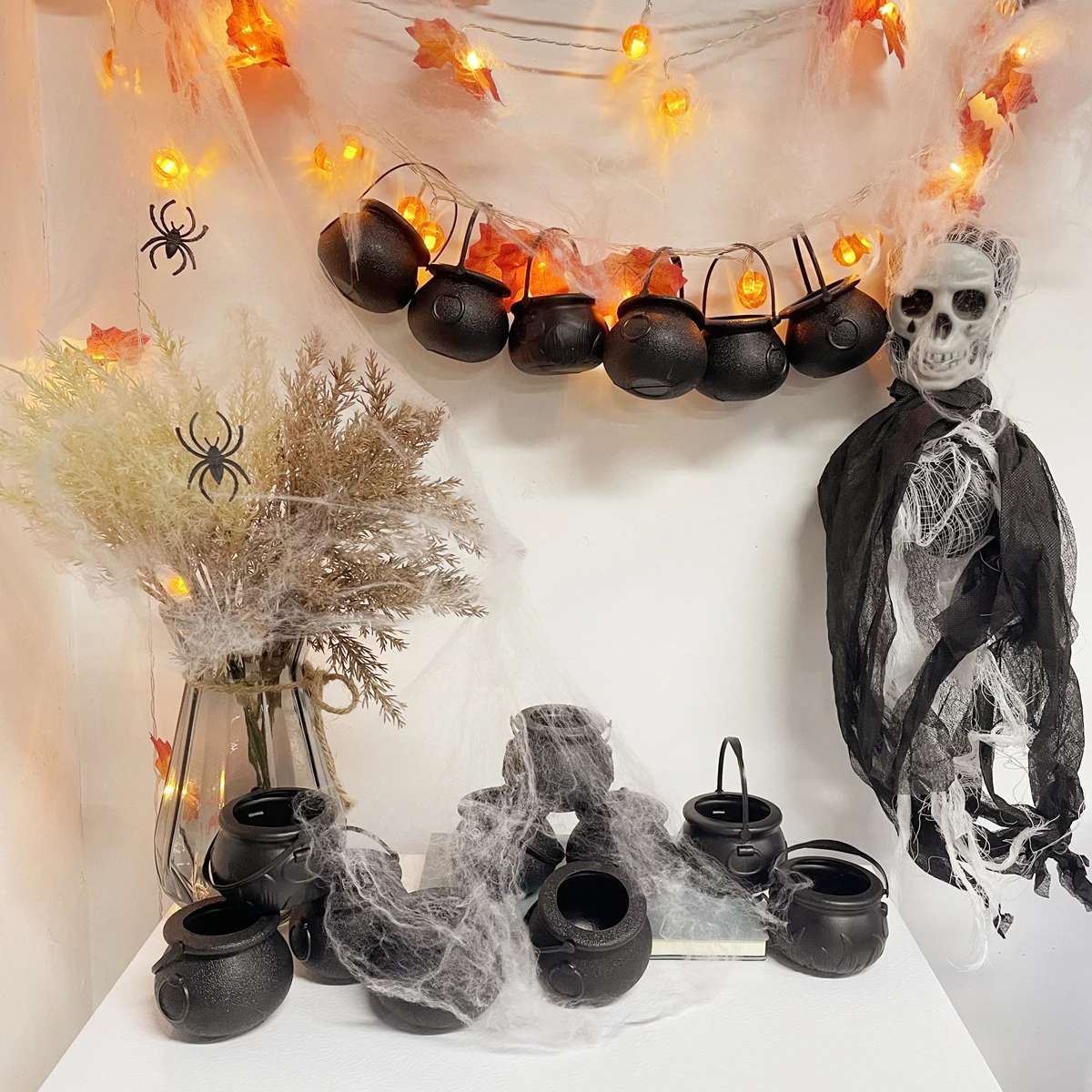 decoração festa da casa assombrada - fácil instalar decoração Halloween -  materiais festa casa assombrada terror Pengzi : : Brinquedos e  Jogos