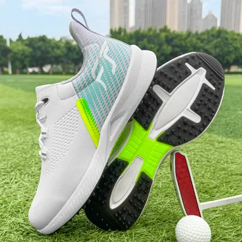 New Golf Shoes Men's Golf Shoes Casual Sneakers Anti-slip Outdoor Training Fitness Breathable Damping Wear-resistant Anti-odor