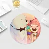 Anime Spy X Family Anti-Slip Round Kawaii Cartoon Anime Gaming Mouse Pad Keyboard Mouse Mats Deskpad Girls for Teen Bedroom 3