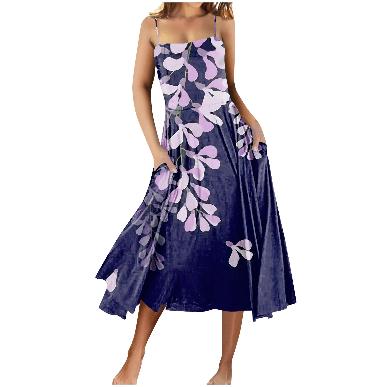 

Female Clothing Clubs Slim Fit Party Floral Flower Printed Pattern With Pockets Women Summer Dress Clothes For Women Vestidos