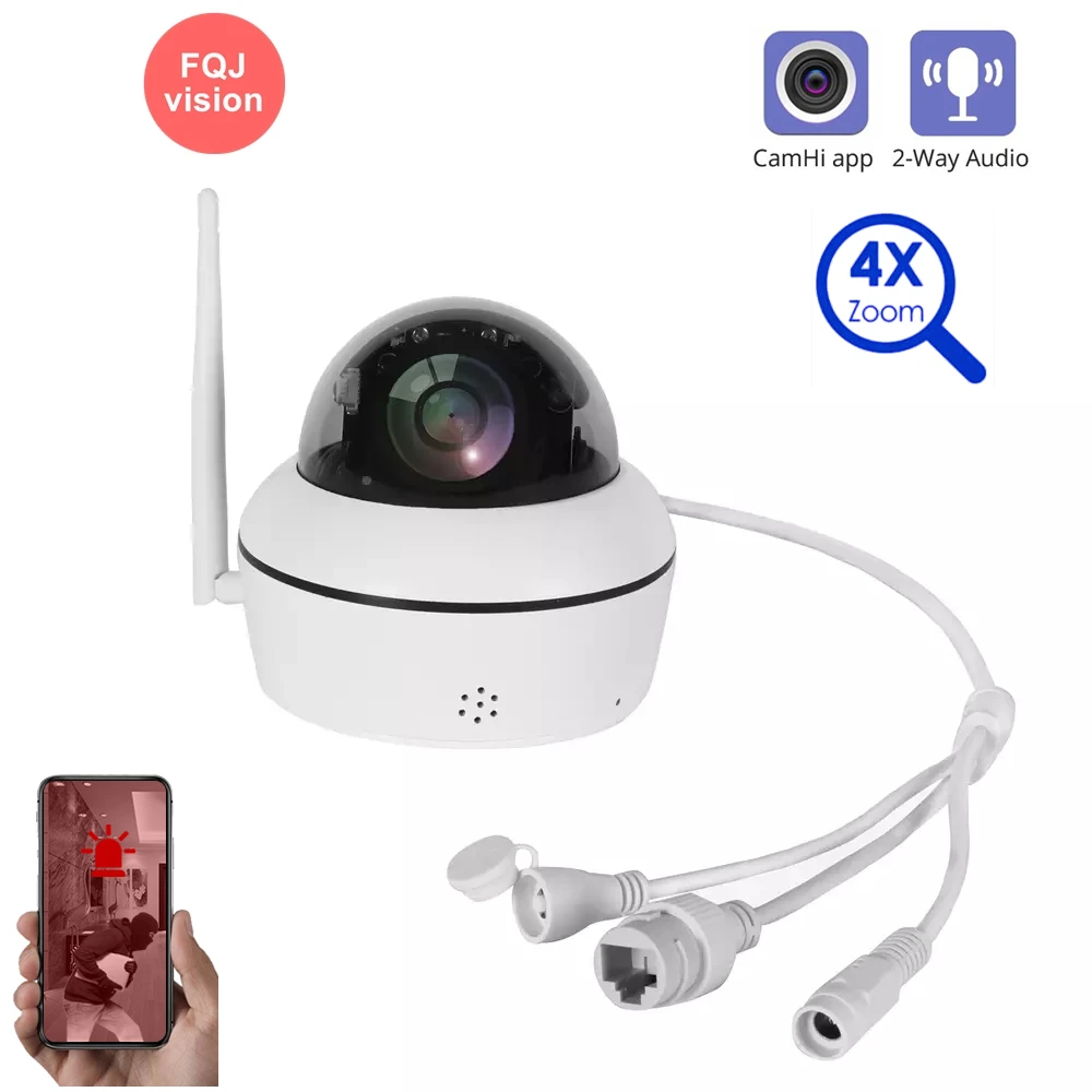 

Camhi Wireless Dome Speed Wifi IP PTZ Camera Two Way Audio 2MP 5MP Motion Detection 30M Infrared Pan Tilt 5xZoom Camera