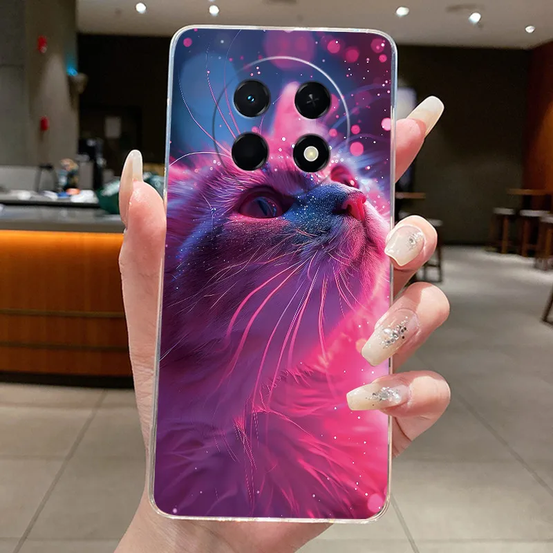 Aesthetic Cute Cat Cartoon Soft Silicone Transparent Phone Case Cover
