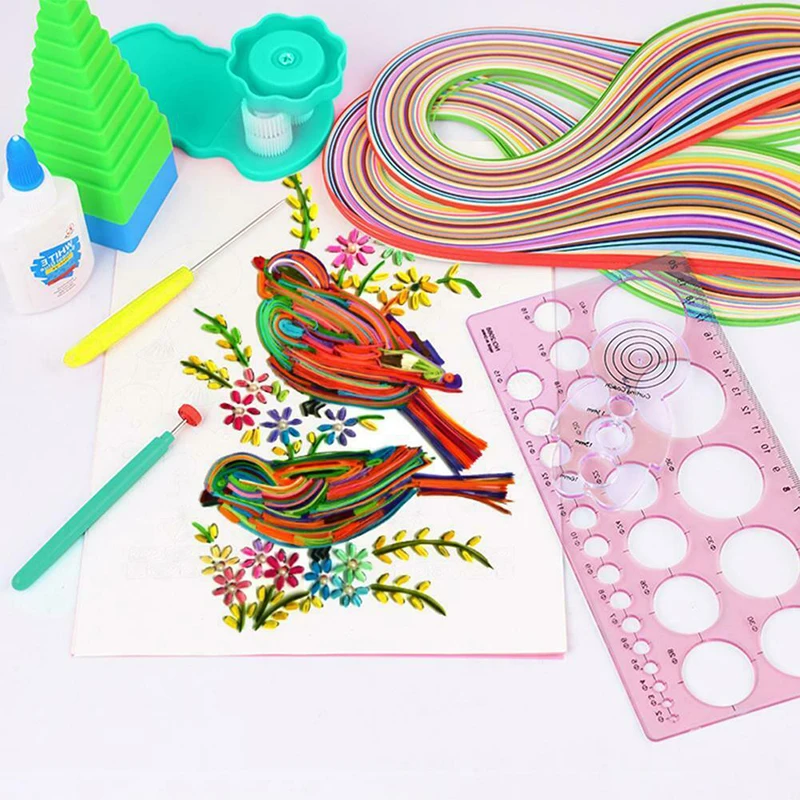 New DIY Paper Quilling Tools Set Template Mould Board Tweezer Needles Pen Kit