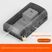 ฝาครอบปลั๊กไฟแบบกันน้ำ 3 ช่อง สำหรับสวิตช์ติดผนัง กล่องกันน้ำขนาดใหญ่ ช่องเสียบสายไฟ 4 ทาง สีขาว สำหรับป้องกันปลั๊กไฟในบ้าน 1