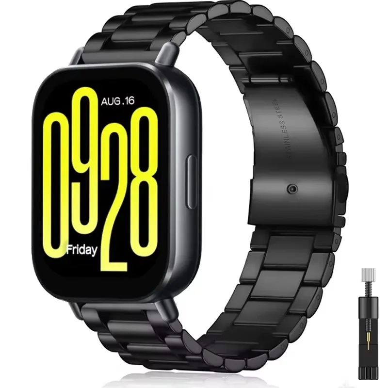 Premium Stainless Steel Metal Strap - 22/20mm Adjustable Bracelet Band