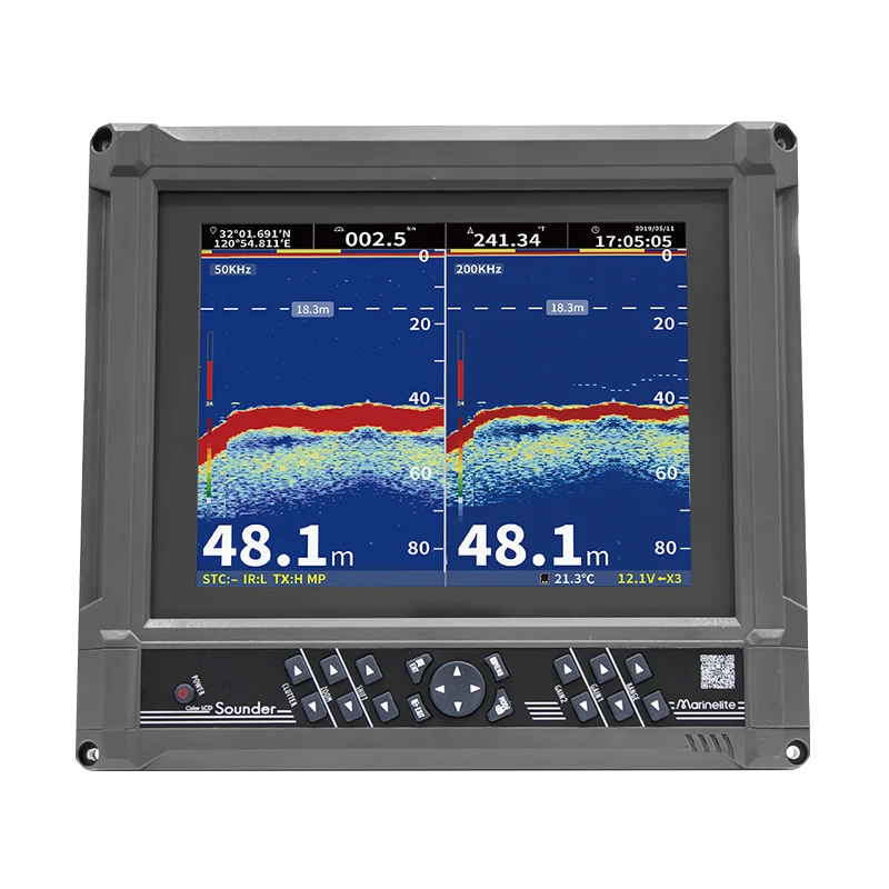 Single-beam deep fishing sounder sounder frequency echo for fishing duel