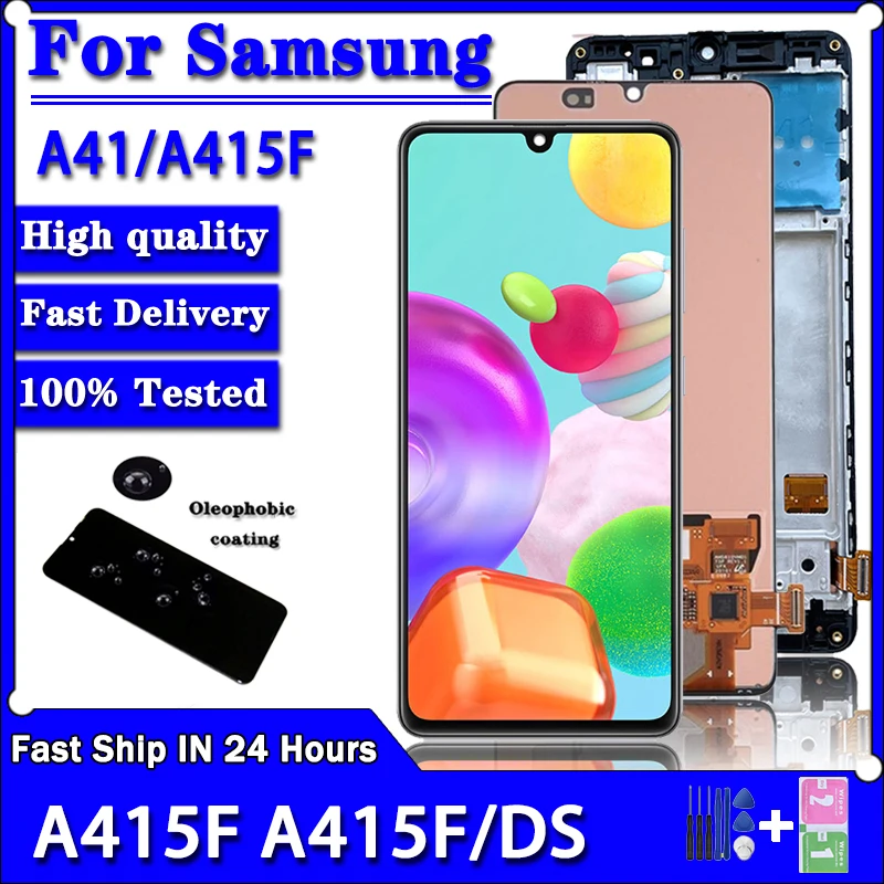 

Super Amoled For Samsung A41 A415F A415F/DS LCD Display Screen Touch panel Digitizer Assembly for Samsung A415 With Burn Shadow