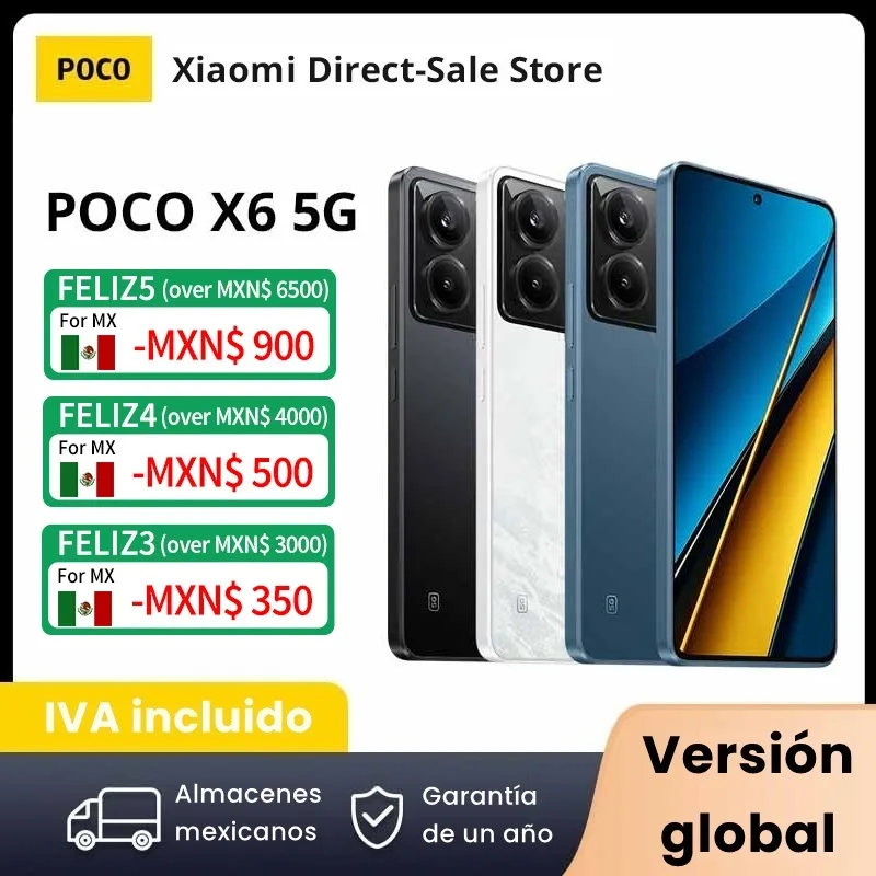 

Глобальная версия POCO X6 5G 12GB 256GB/8GB 256GB NFC Snapdragon 7s Gen 2 64MP камера с OIS 120Hz Flow AMOLED 67W зарядка