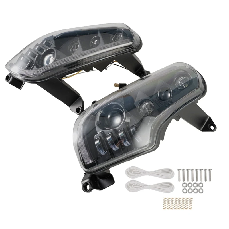

LED Headlight Head Light Lamp Parts For Honda Goldwing GL1800 2001-2017 Optical Fiber