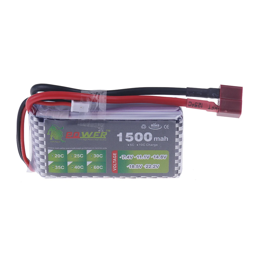 Batterie drone LiPo 1800mAh avec connecteur T et chargeur B3 côte à côte