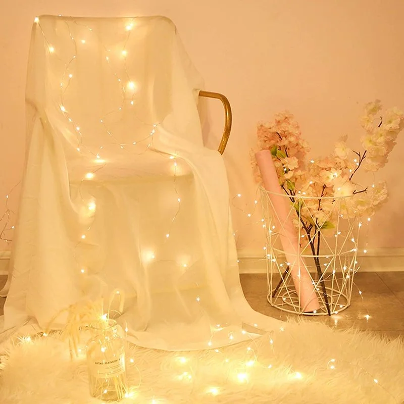 10 20m led luzes de fadas fio cobre alimentado por usb decoração natal luz da corda festa casamento ano novo decorações 2022 guirlanda