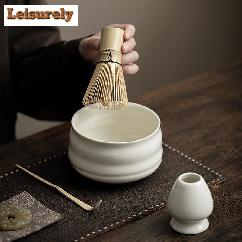 Japanese Matcha Tea Set Safe Bamboo Whisk Teaspoon Tea Sets Matcha Bowl Matcha Whisk Holder For Tea Lovers Tea-making Tools