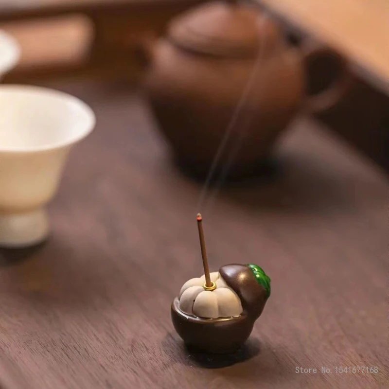 Creative New Fruit Style Small Incense Burner, Cute Fragrance Insertion Indoor Tea Ceremony Living Room Home Fragrance Stove 1Pc