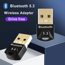 USB Bluetooth 5.3 Adapter Wireless Bluetooth Audio Receiver Transmitter for PC Laptop Mouse Keyboard Adaptador Bluetooth Dongle