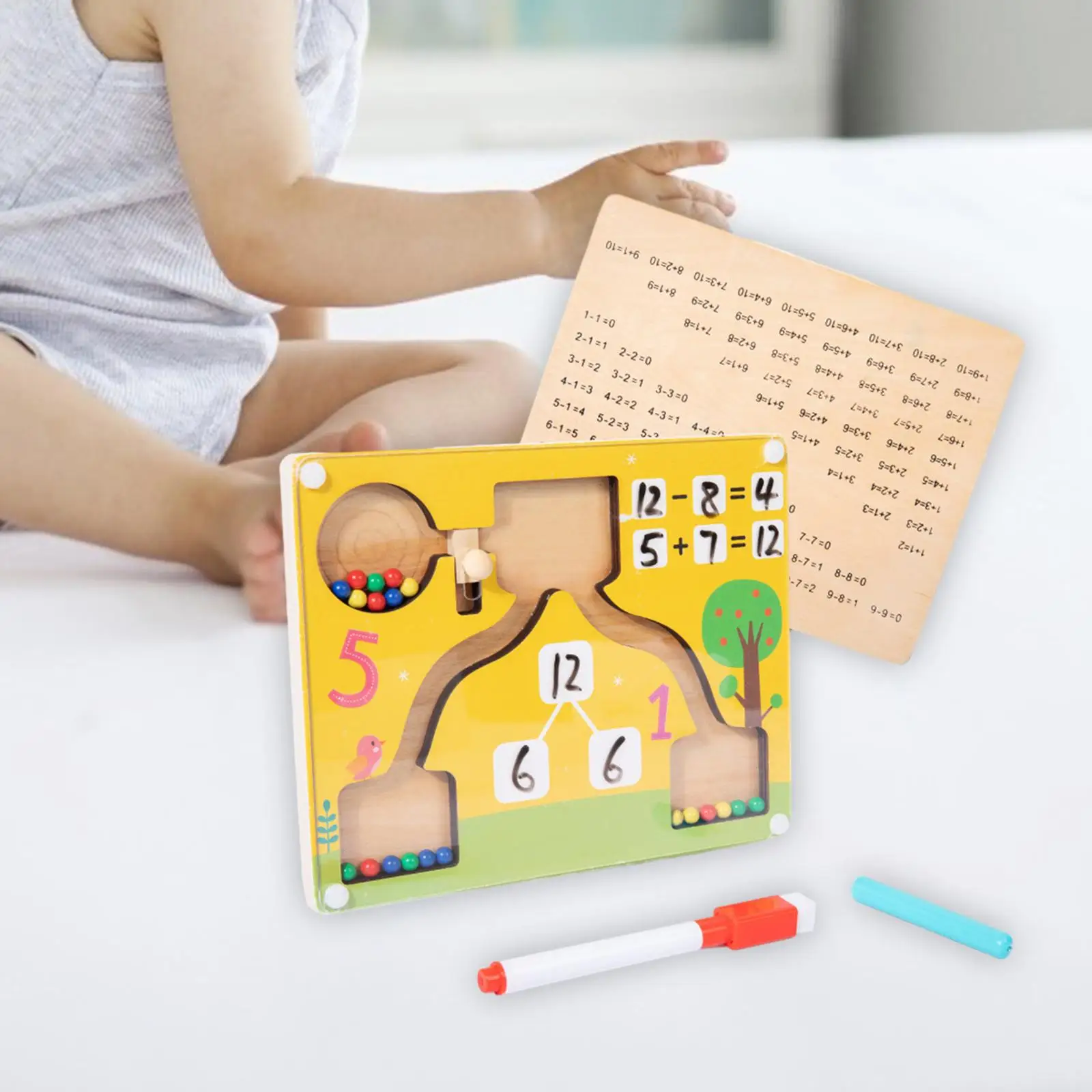 어린이 청소년용 마그네틱 색상 및 숫자 미로 학습 장난감, 3, 4, 5 세