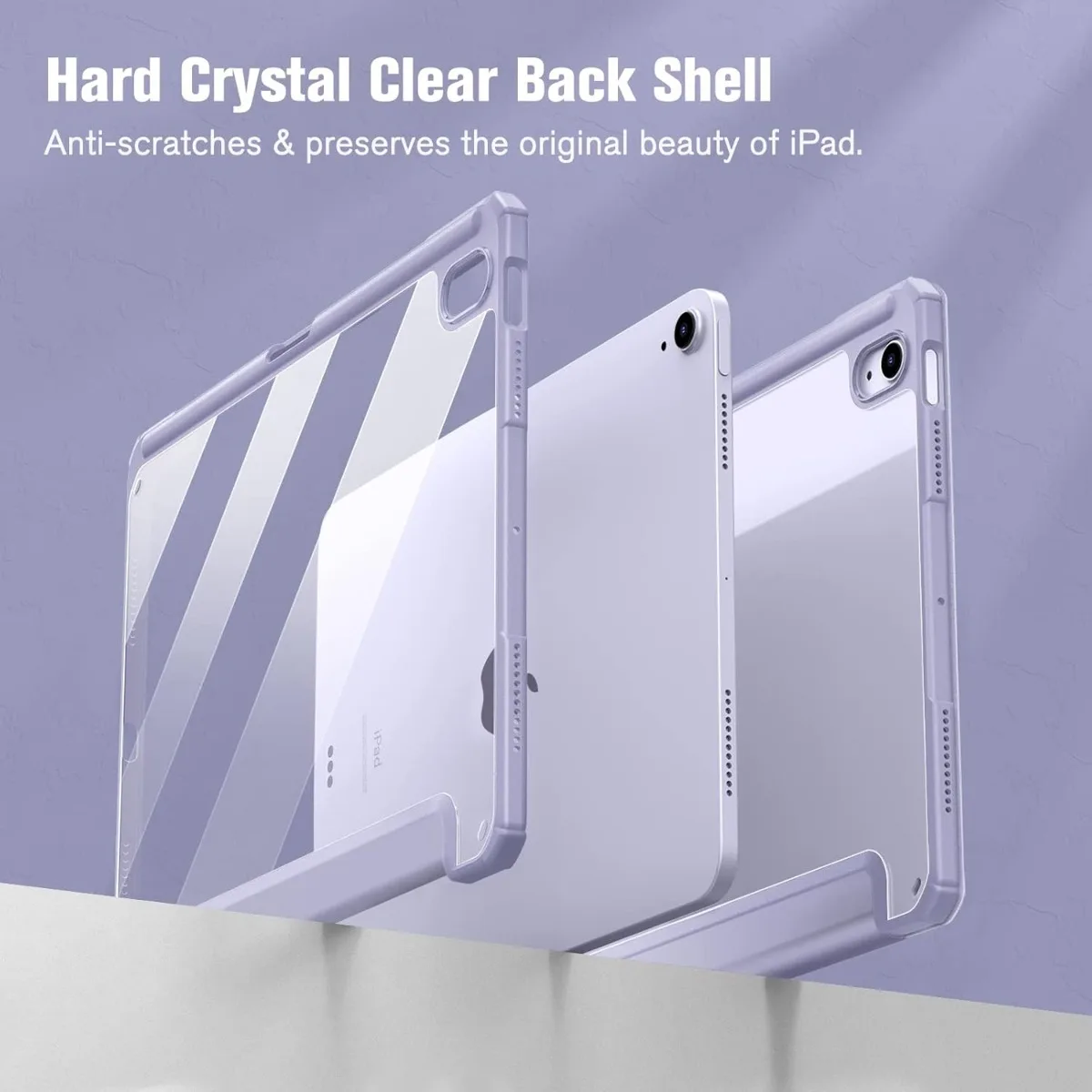 Sleek Protective Clear Back iPad Air Case - 10.9 to 11-Inch