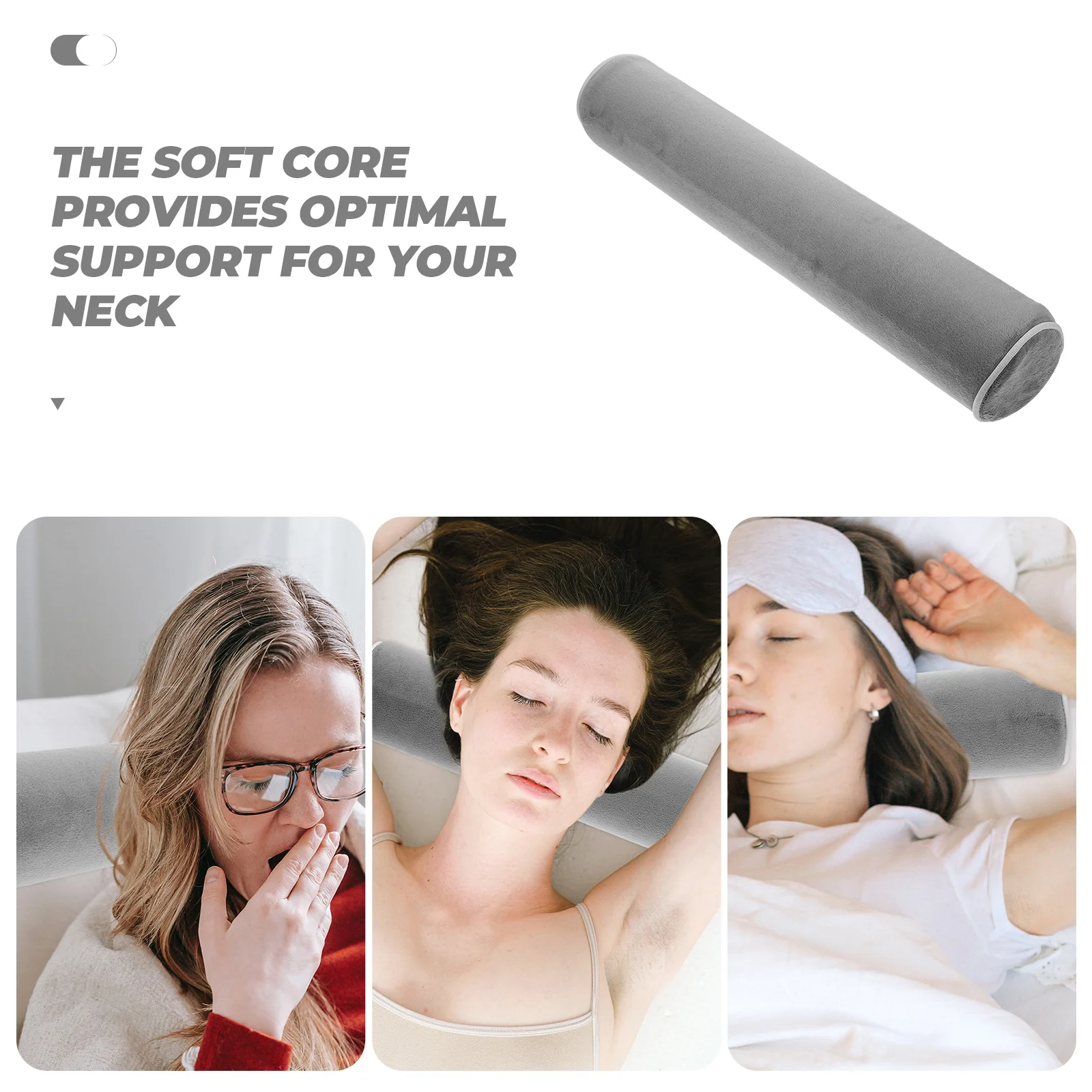 Circle Pillow Neck Round Cylinder Leg Cervical Support Sponge Throw Pillows Men Women Sleeping Miss Round Cervical Roll Cylinder