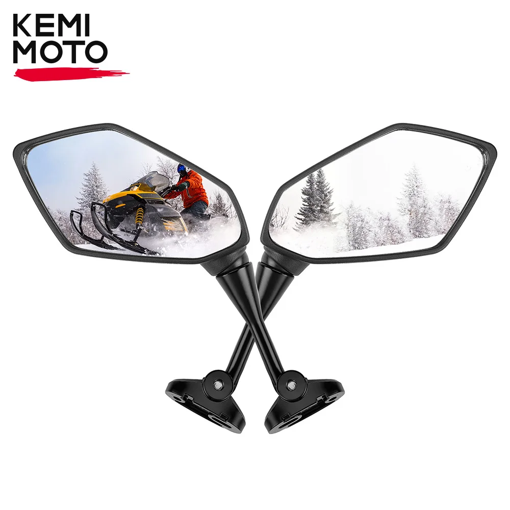 

ABS Rear View Mirrors Side Mirror KEMIMOTO Snowmobiles ATV Compatible with Polaris for Skidoo for Arctic Cat Motorcycle