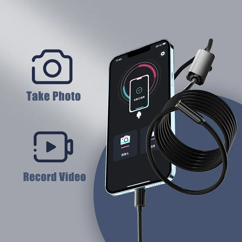 Industrial Endoscope Camera for iPhone iOS System HD960P Waterproof  Inspection Sewer Borescope Camera for Checking Car - AliExpress