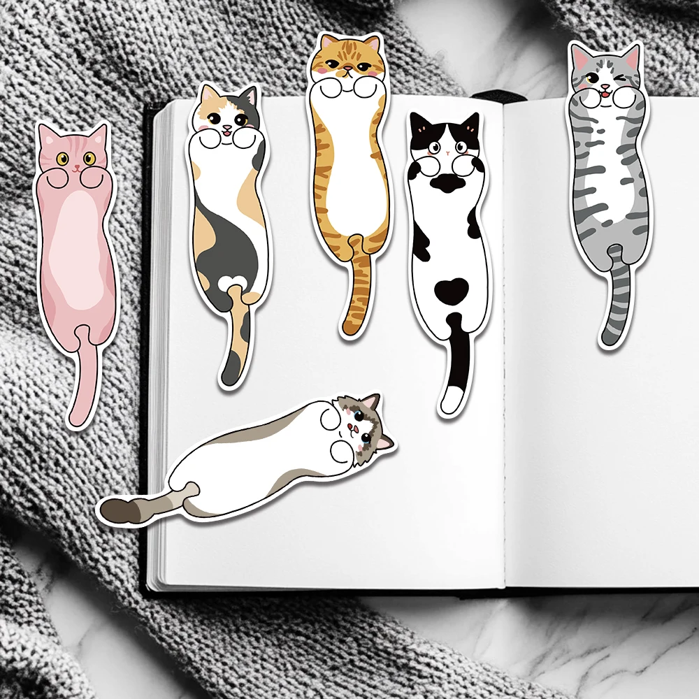 30PCS Cartoon Cat Bookmark Series Simple Handheld Artistic Creative Materials Reading Paper Bookmarks DIY Bookmarks bookmarks stationery supplies paper bookmark