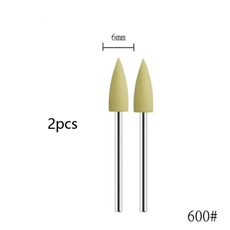 Silicone Rubber Manicure Grinding Head - 2 Pack for Burr and Dead Skin Removal