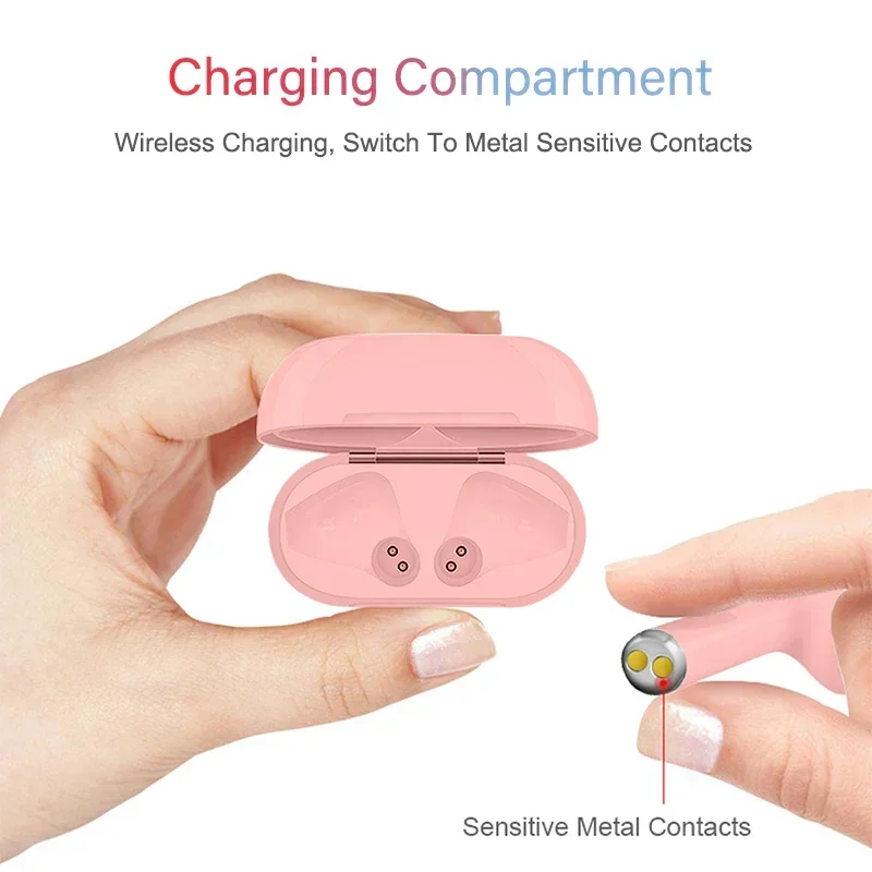 Disney's New TWS i12 Wireless Headphones Bluetooth Stitch 5.0 Headphones Matte Macaron Headphones with Microphone Handsfree 2