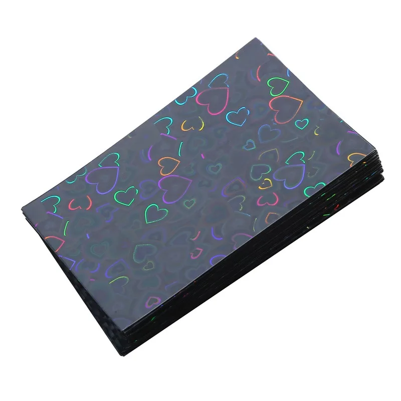 50 יחידות כיסויי כרטיסי Kpop מחזיק כרטיסים לב בלינג מחזיק תמונות סרטים כרטיסים מגן כרטיסי תמונה