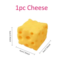 Giant Extra - Large Cheese Squeeze Toy for Stress Relief and Sensory Play (6cm cheese)