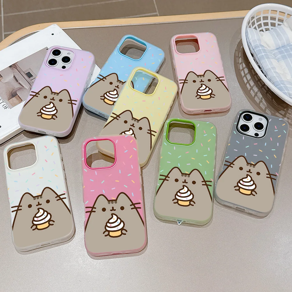 Cute Cat P-Pusheens Matte Candy Dual Phone Case