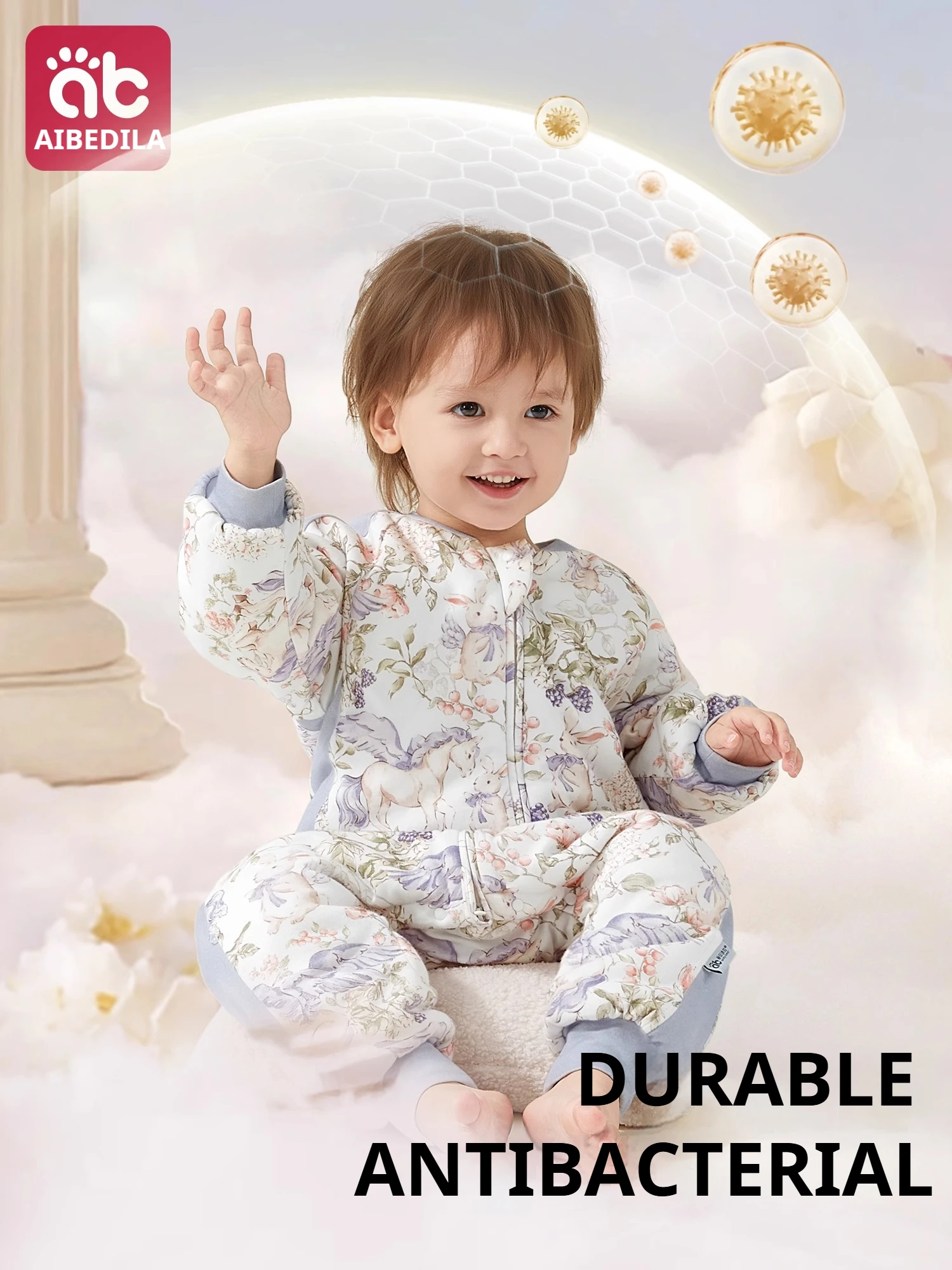 AIBEDILA Baby Sleep Sack Thick Soft Kid's Swaddle Transition Sleeping Bag Warmth Toddlers 5