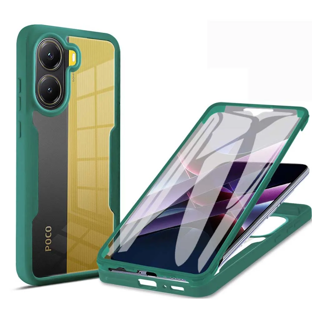 360 Full Body Transparent Shockproof Phone Case and Screen Protector