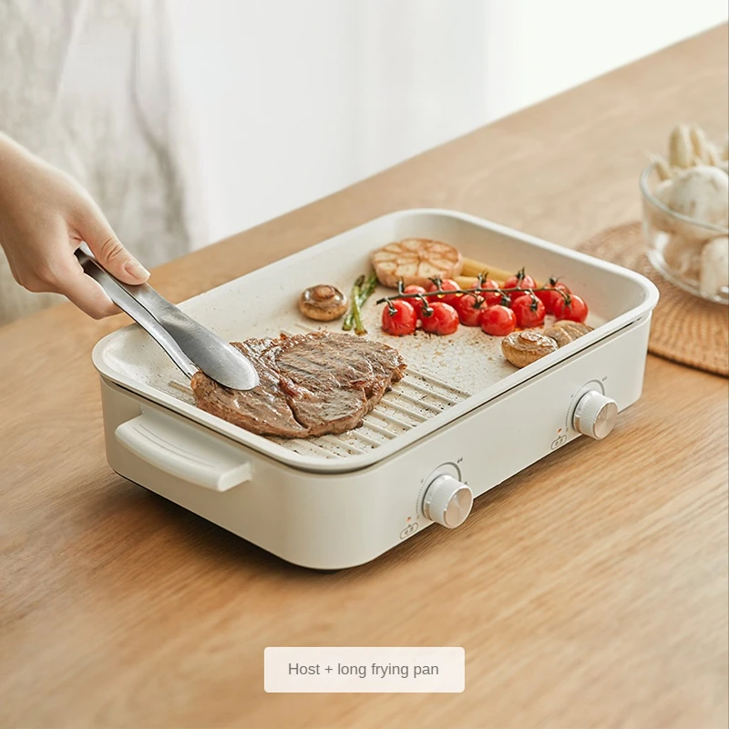

Multi functional cooking pot, household net red split electric hot pot, barbecue, electric cooker, barbecue