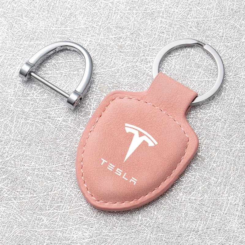 Skórzany brelok do kluczy samochodowych do Tesla Model 3 Y S X 2017 2018 2019 2020 2021 2022 2023 Roadster Cybertruck Juguete SpaceX