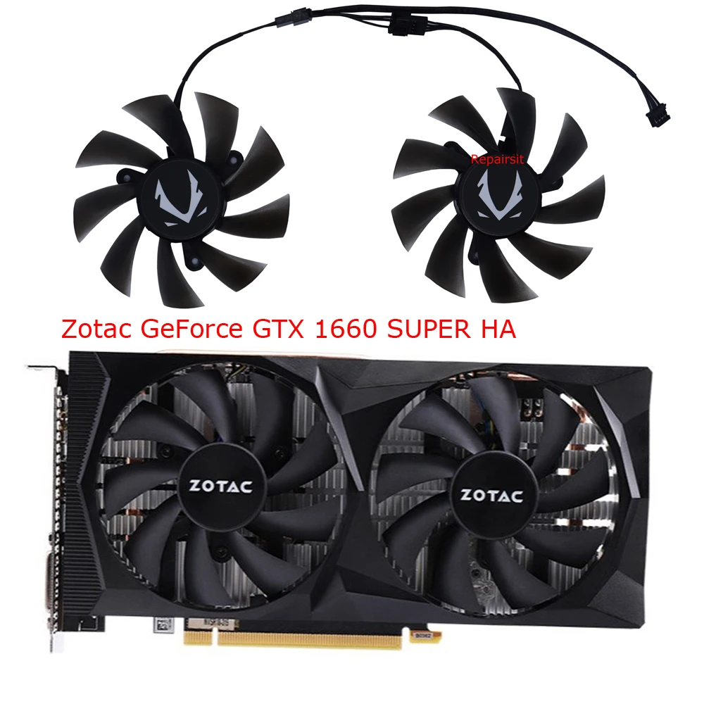 Conjunto Cf9015h12s Ga92a2hgpu Coolerplacas de Vídeo Video Ventilador de Placas Gráficaspara Zotac Gaming Gtx 1660-super Amppara Zotac Rtx 2060 Super Minipara Zotac Rtx 2070 Super Minipara Zotac Zt-t20710e10m Peças - Imagem 6