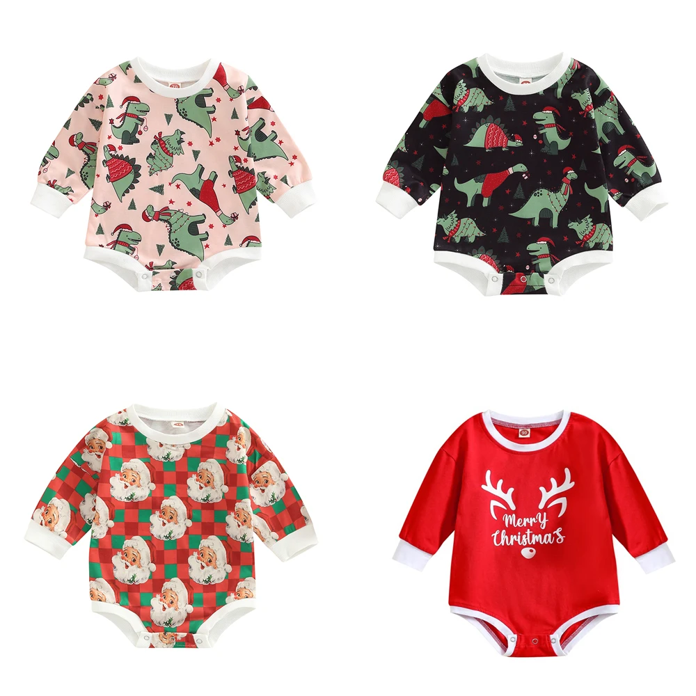 Bodysuit Baby Long Sleeve Baby Christmas Bodysuit Christmas Clothes