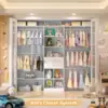 Closet System - 4.75-8FT Closet Organizer System with Wooden Drawers & Cube Storage Organizer, Up To 96" Closet Systems for 2