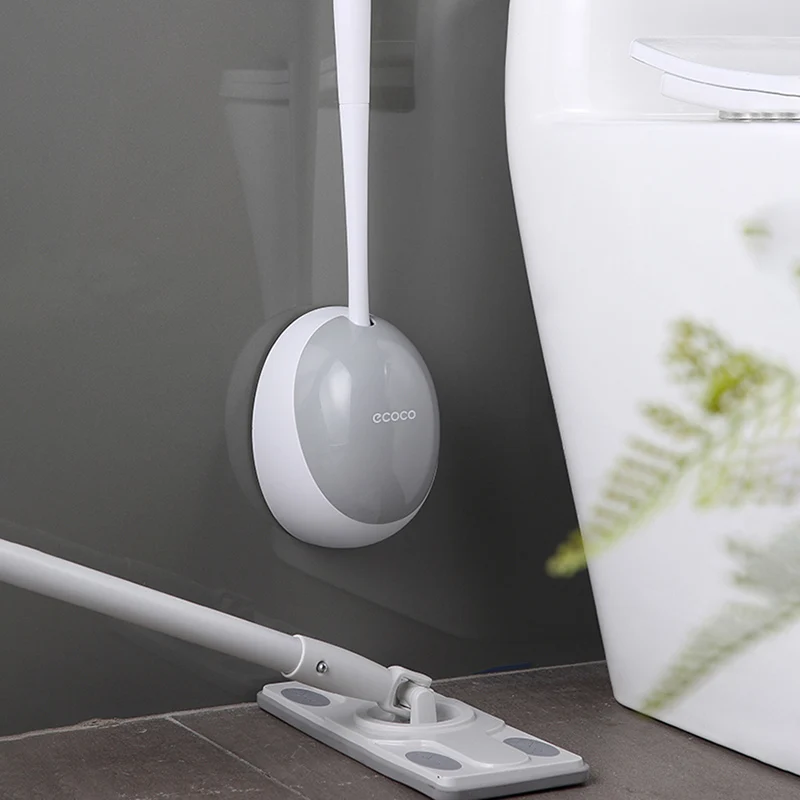 YOPIN home Silicone Toilet Brush for WC Accessories Drainable Toilet Brush Wall-Mounted Cleaning Tools Bathroom Accessories Set