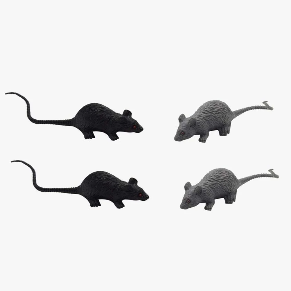 20 PCS Simulation Mouse Toys Scary Prank Prop Halloween Props Small Model Electronic Party Supplies Realistic Fake